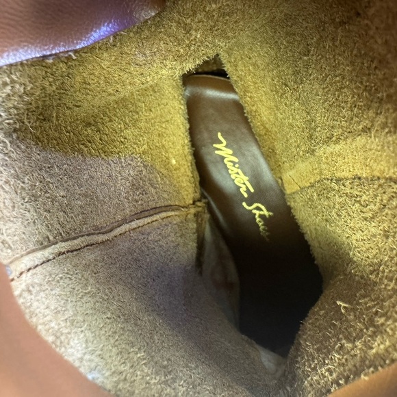 Vintage western cowgirl Brown Leather Ankle Boots - Picture 7 of 7